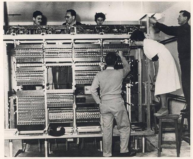 Constructing and checking WEIZAC during its build phase at the Weizmann Institute